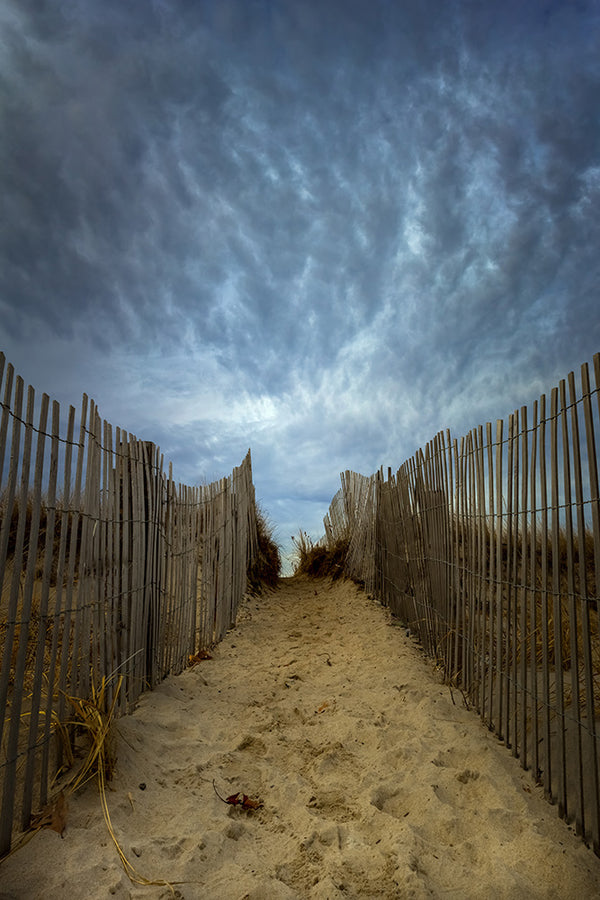 Storm clouds form over Duxbury Beach - Massachusetts