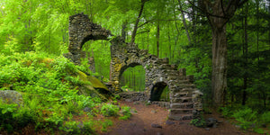 Madame Sherri Ruins in lush forest - Chesterfield, New Hampshire