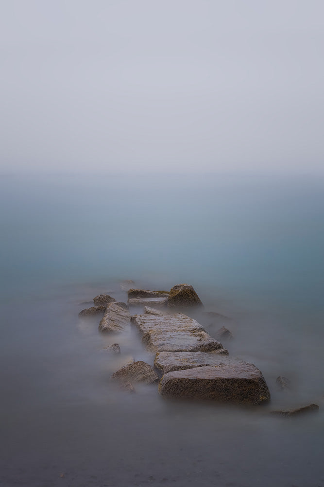 Foggy jetty long exposure - Revere Beach, Massachusetts