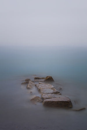 Foggy jetty long exposure - Revere Beach, Massachusetts